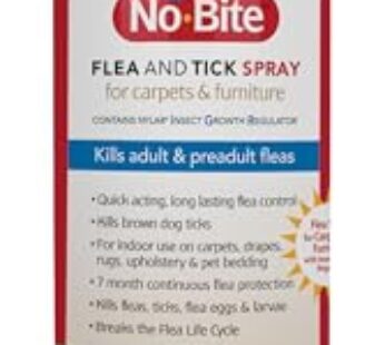 Durvet No Bite IGR Flea and Tick Spray, 16 Ounces, for Carpets and Furniture