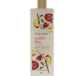 Bodycology Scarlet Kiss Moisturizing Body Wash for Women, 16 Ounce