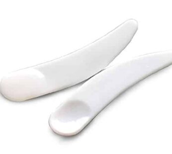 Onwon 100 PCS Mini Curved Cosmetic Scoop Makeup Mask Plastic Spoon (White)