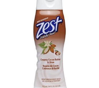 Zest Body Wash, Creamy Cocoa Butter & Shea, 18 Fl Oz