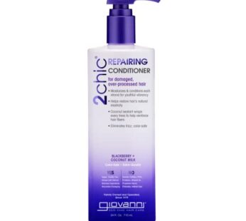 GIOVANNI 2chic Repairing Conditioner is 100% color-safe and nourishes hair with a proprietary blend of vitamins, antioxidants, and omega fatty acids w