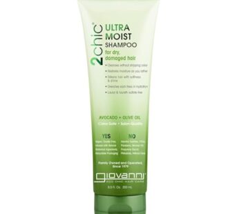 GIOVANNI 2chic Ultra-Moist Shampoo – Avocado & Olive Oil, Creamy Hydration Formula, Enriched with Aloe Vera, Shea Butter, Botanical Extracts, No Parab