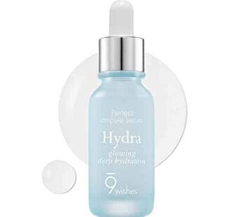[9wishes] Hydra Face Ampoule Serum 0.85Fl. Oz | Ultra Moisturizer Skin Serum Soothing Calming with Coconut Water & Hyaluronic Acid Serum | Hypoallerge