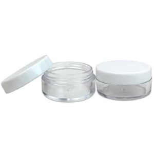 Beauticom 10g/10ml (0.35 Fl Oz) Round Clear Jars with Round Top Lids for Creams, Lotions, Make Up, Powders, Glitters, and more... (Color: White Lid, Q - Image 4