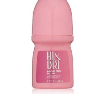 Hi & Dri Anti Perspirant Deodorant Roll On Powder Fresh 1.7 oz (Pack of 6)