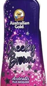 Australian Gold, CHEEKY BROWN Accelerator Dark Natural Bronzers, Tanning Bed Lotion 8.5 oz - Image 1