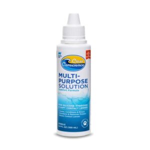 Cruelty-Free Multi-Purpose Contact Lenses Solution - Travel Size Contact Lens Solution, Mild Contact Solution for Contact Lenses, Cleans & Conditions - Image 1