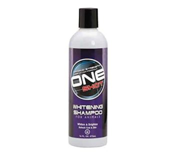 Best Shot One Shot Whitening Shampoo, Coat and Skincare Product for Dog, Cat, and Horse, Brightens Any Color Coat, Removes Stains, 16 Oz.