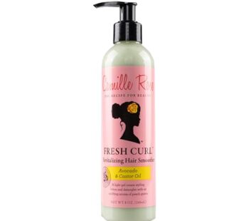 Camille Rose Fresh Curl Hair Styling Lotion & Detangler, with Avocado and Castor Oil, to Moisturize and Promote Hair Growth, for all Hair Types, 8 oz