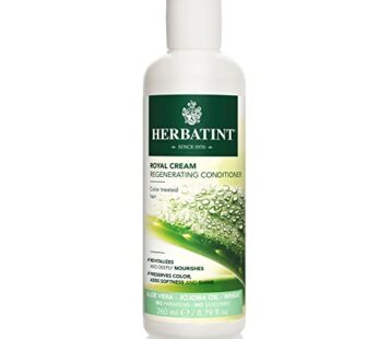 Herbatint Royal Cream Conditioner – With Aloe Vera, Jojoba Oil & Wheat Germ – Enhances Color, Softness & Shine – No Parabens, Sulfates, Gluten – 8.79 fl oz