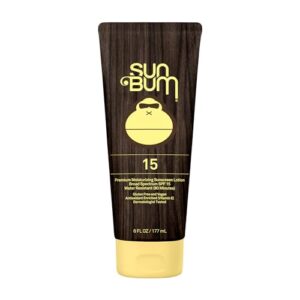 Sun Bum Original Moisturizing Sunscreen Lotion, SPF 15, 6 oz. Tube, 1 Count, Broad Spectrum UVA/UVB Protection, Hypoallergenic, Paraben Free, Gluten F - Image 1