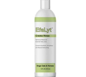 HealthyPets EfaLyt Creme Rinse Remedy for Pets – Hypoallergenic Formula – Natural Moisturizing Promote Hydration – Essential Fatty Acids – 12 fl oz