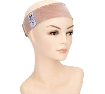 GEX Beauty Flexible Velvet Wig Grip Wig Band Scarf Head Hair Band Adjustable Fastern (Cream)