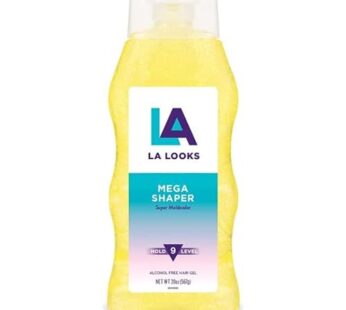 La Looks Gel #9 Mega Mega 20 Ounce (Yellow) (591ml) (2 Pack)
