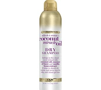 OGX Extra Strength Refresh Restore + Dry Shampoo, Coconut Miracle Oil, 5 Ounce