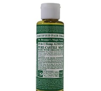 Dr Bronners Magic Soap All One Csal04 4 Oz Almond 18 In 1 Dr. Bronner’S Liquid Soap
