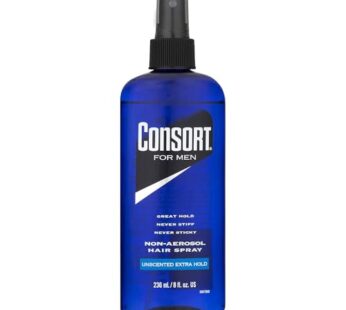 Consort Hair Spray 8 Ounce Unscented Extra Hold Pump Non-Aero (236ml) (6 Pack)
