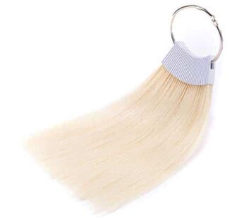 RINBOOOL Hair Swatches for Testing Color, Tone Level 10 Lightest Blonde 60, 100% Real Natural Remy Human Hair Sample Chart Rings, 30 Strands per Pack,