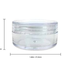 Beauticom 10g/10ml (0.35 Fl Oz) Round Clear Jars with Round Top Lids for Creams, Lotions, Make Up, Powders, Glitters, and more... (Color: Clear Lid, Q - Image 2