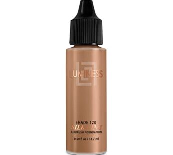 Luminess Air Silk 4-In-1 Airbrush Foundation- Foundation, Shade 120 – Sheer to Medium Coverage – Anti-Aging Formula Hydrates and Moisturizes – 0.5 Fl