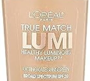 L’Oreal Paris True Match Lumi Healthy Luminous Makeup, W6 Sun Beige, 1 fl; oz.