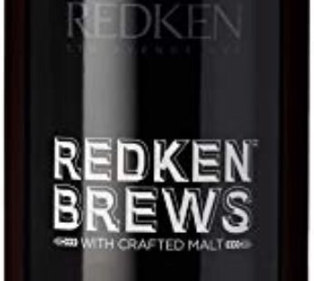 Redken Brews 3-In-1 Men’s Shampoo, Conditioner, and Body Wash | Multi-Purpose Hair & Body Cleanser for Men | Moisturizes & Hydrates | All-In-One Soap