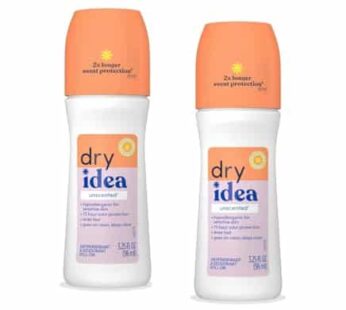 Dry Idea Antiperspirant & Deodorant Roll On, Unscented 3.25 oz, 2 pk