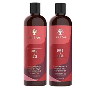 As I Am Long & Luxe Strengthening Shampoo + Conditioner 12oz Duo