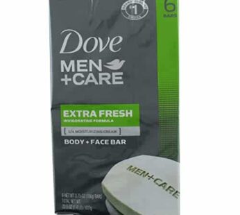 Dove Men+Care Body and Face Bar Extra Fresh 4 oz, 6 Bar (Pack of 2)