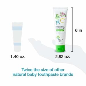 Rain Natural Baby Fluoride Free Kids Toothpaste Gel - Safe to Swallow Infant Toddler Tooth Paste, 2.8 Oz, Babies Training, Ages 6 to 12 months and Up - Image 8