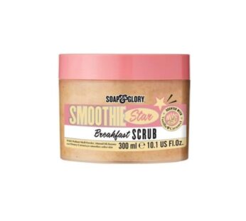 Soap & Glory Smoothie Star Exfoliating Breakfast Body Scrub – Buff & Smooth Body Scrub – Almond & Caramel Scented Body Polish – Brightening Body Scrub