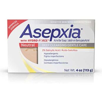 Asepxia Deep Cleansing Gentle Care Acne Treatment Hypoallergenic Bar Soap with Salicylic Acid, 4 Ounce