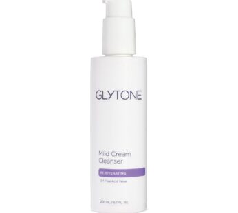 Glytone Mild Cream Cleanser with 3.4 Free Acid Value Glycolic Acid, Glycerin, Creamy for Dry Skin, Citrus Oil, Exfoliate and Moisturize, 6.7 oz