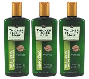 Thicker Fuller Hair Shampoo Revitalizing 12 Ounce (355ml) (Pack of 3)