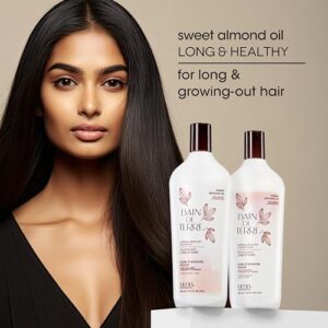 Bain de Terre Sweet Almond Oil Long & Healthy Conditioner, Strength & Protection for Weak, Damaged Hair, with Argan & Monoi Oils, Paraben-Free, Color- - Image 4