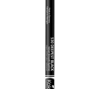 Kokie Cosmetics Waterproof Velvet Smooth Eyeliner Pencil, Deepest Black, 0.042 Ounce