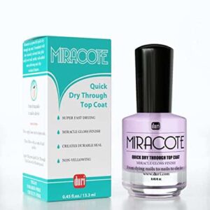 duri Miracote Quick Dry Through Top Coat for Miracle Gloss Finish, None Yellowing, Low Viscosity, Protects Polish from Chipping, Super Glossy, Long La - Image 7