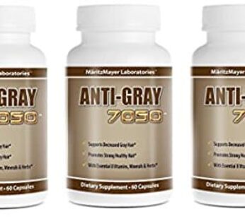 Anti Gray Hair 7050 Restore Natural Hair Color 60 Caps Per Bottle (3 Bottles)