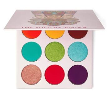 Juvia’s Place Palette The Zulu – Turquoise, Red, Purple, Shades of 9, Colorful, Vivid, Vibrant Palette, Pigmented Makeup Palette Color & Shine