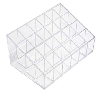 Super Z Outlet Transparent Cosmetic Makeup Organizer for Lipstick, Brushes, Bottles, and More. Clear Case Display Rack Holder