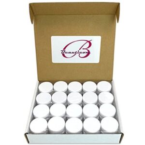 Beauticom 10g/10ml (0.35 Fl Oz) Round Clear Jars with Round Top Lids for Creams, Lotions, Make Up, Powders, Glitters, and more... (Color: White Lid, Q - Image 7