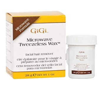 GiGi Microwave Tweezeless Wax – Non-Strip Facial Hair Remover, Honey-Infused, 1 oz