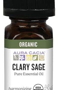 Aura Cacia 100% Pure Clary Sage Essential Oil | Certified Organic, GC/MS Tested for Purity | 7.4 ml (0.25 fl. oz.) | Salvia sclarea - Image 2