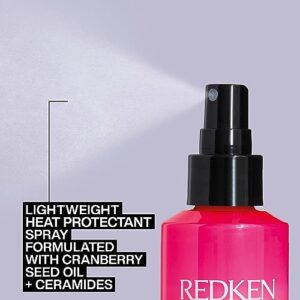 Redken Thermal Spray 11 Low Hold | Thermal Smoothing Holding Spray | For All Hair Types | Provides a Smooth, Silky & Frizz-Free Blow-Dry Finish | Mild - Image 2