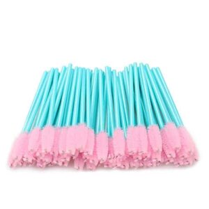 300 Pack Disposable Mascara Wands Eye Lash Brushes Eyelash Extension Tool Makeup Brush Kit, Blue/Pink - Image 1