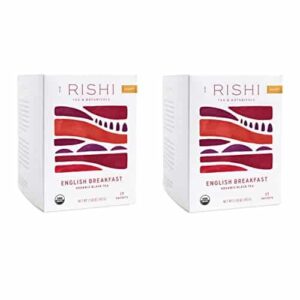 Rishi Tea English Breakfast Tea - Organic Black Tea Sachets, English Tea Bags, High Caffeinated Tea, USDA Organic, Certified Kosher, Herbal Morning Te - Image 1