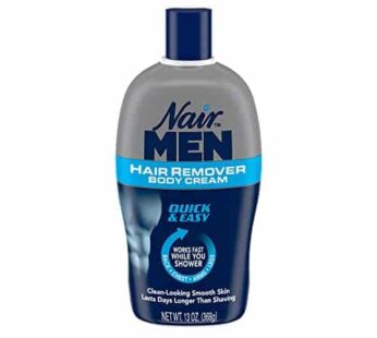 Nair Men’s Hair Removal Cream, Body Hair Remover for Men, 13 Oz Bottle