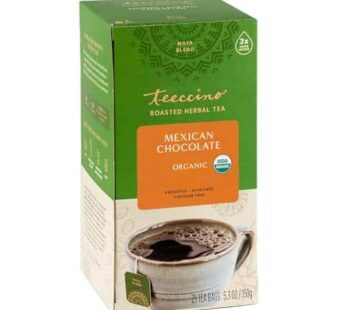 Teeccino Mexican Chocolat? Herbal Tea – Rich & Roasted Herbal Tea That?s Caffeine Free & Prebiotic for Natural Energy, 25 Tea Bags