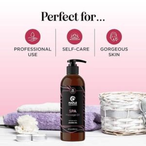 Calming Massage Oil for Massage Therapy - Home Spa Full Body Massage Oil for Sore Muscles for Pro or Home Use with Moisturizing Sweet Almond Oil and L - Image 2