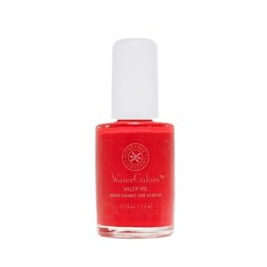 Honeybee Gardens Water-Based Nail Enamel, Wild Fire, Matte Bright Red With a Hint of Orange, Eco-Friendly, Odorless & Vibrant Polish, 0.5 fl oz - Image 1